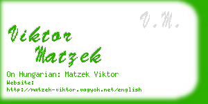 viktor matzek business card